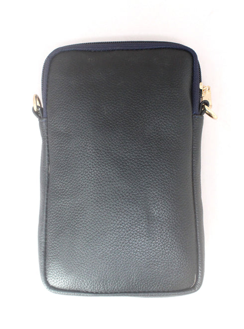 Rank Mini  Genuine Leather Blue Sling Bag